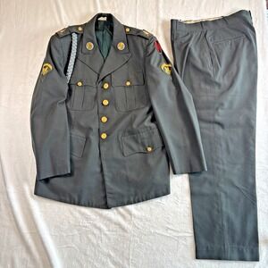 Vtg 60s 70s Army First Class Vietnam Era Military Dress Uniform 40S Jacket Pants
